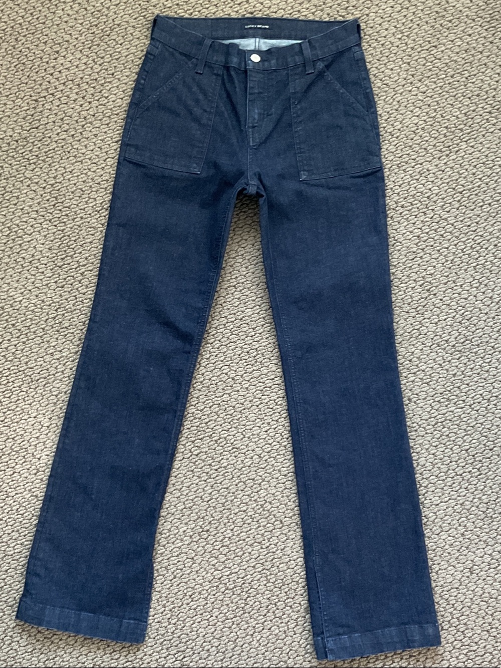 Lucky Brand Ava Mid Rise Dark Blue Wide Leg Jeans Size 6